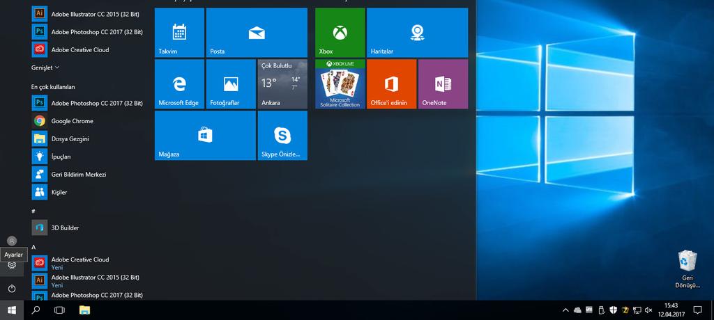 Windows 10 Yedekleme Ayarı Windows 10 ile birlikte gelen Yedekleme çözümünden yararlanmak için: