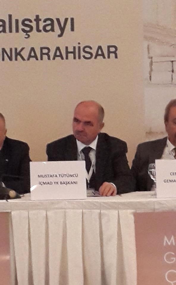 Çalıştayına Yahyalı Tacaret Odamız Yönetim Kurulu Başkanı ve İç Anadolu Madenciler Derneği Başkanı Mustafa