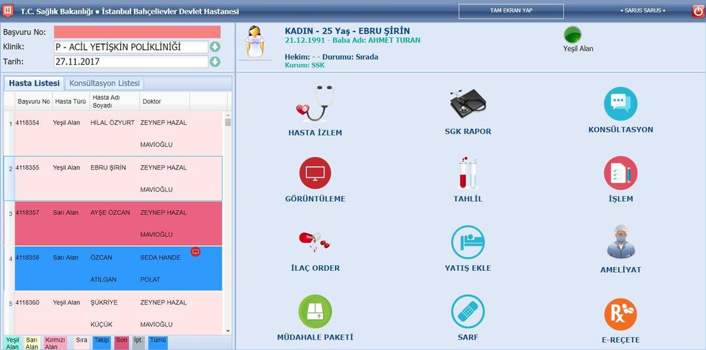 ACİL KLİNİK MODÜLÜ Acil modülü; Hekim ve hemşire çalışma grubuna, mobil çalışma standartlarında özel olarak hazırlanmıştır.