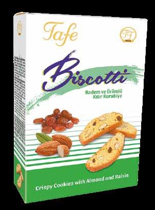 Net:120g BADEM VE ÜZÜMLÜ KITIR KURABİYE CRISPY COOKIES with