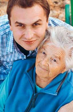 Evde danışmalık ve bakım Yaşlı insanlar Pro Senectute tarafından yaşı ilerlemiş insanlara danışmanlık ve destek hizmetleri sunulur, ayrıca gerektiğinde evde bakım hizmeti de