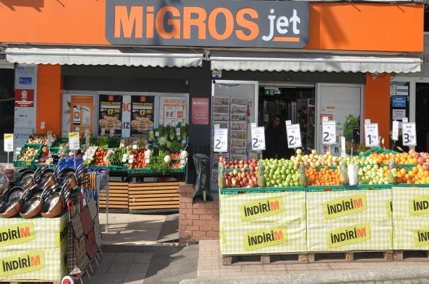 süpermarketler Migros Jet ve M Migros Müşteriye yakın mağazalar, (40*-300) m 2, 1.800* 3.