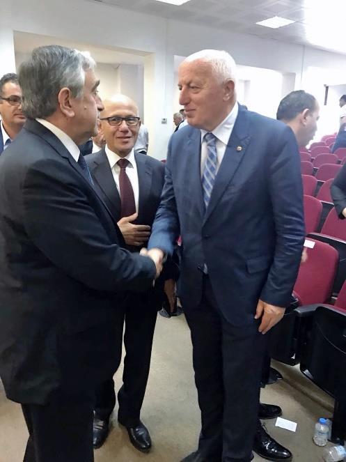 Rifat Hisarcıklıoğlu Belçika nın başkenti Brüksel'de Kıbrıs Türk Ticaret Odası Başkanı Fikri Toros'la görüştü.