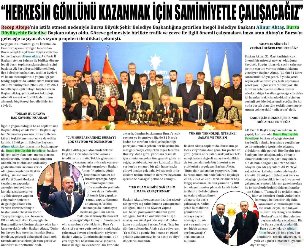 HERKESIN GONIUNU KAZANMAK IÇIN SAMIMIYETLE ÇALISACAGIZ Yayın