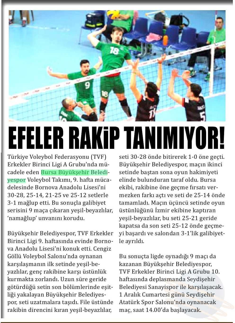 EFELER RAKIP TANIMIYOR!