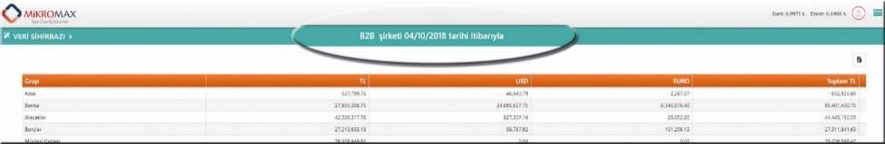 İkinci tablo da ise birinci tablodan seçilecek olan bilgilerin detayları karşınıza getirilecektir. Yine bu tabloda bu verileri seçeceğiniz grafik tiplerine göre inceleme imkânı bulacaksınız.