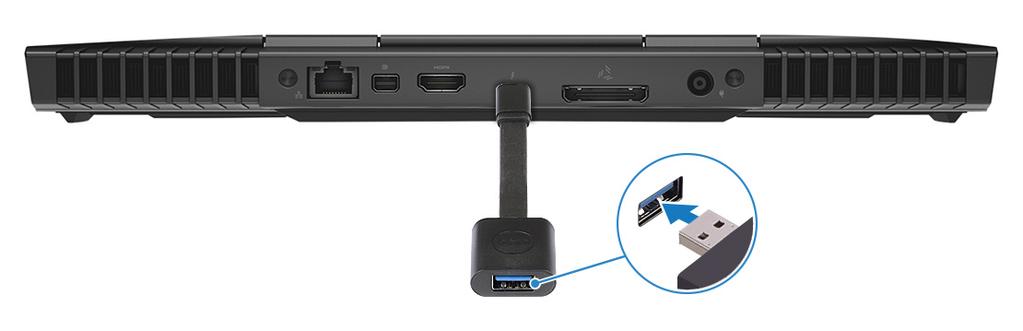 7 XBOX denetleyicisini USB dongle üzerindeki USB Type-A bağlantı noktasına bağlayın. 8 Bağlayın.
