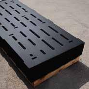) Izgara beton lerden bağımsız olarak bireysel kauçuk altlıklar, kolayca monte edilir ve her zaman kolayca değiştirilebilir Üzerinde yüründüğünde: Kauçuk altlık