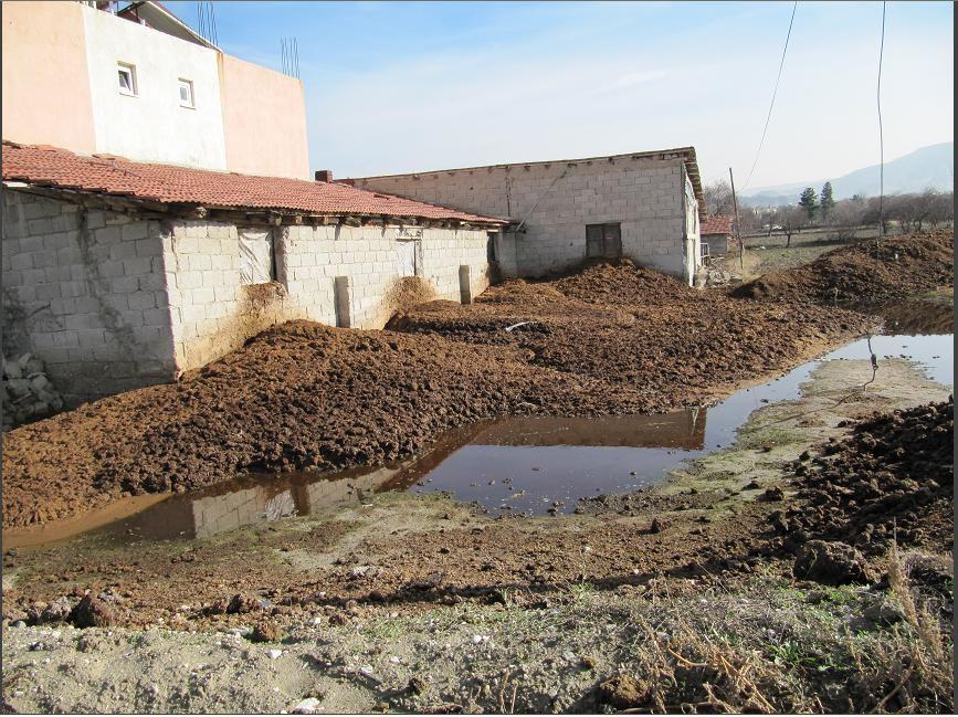 oranda kirliliğe yol açabilir. Bu nedenle bölgede inceleme yapılırken sıvı atıkların durumu da araştırılmıştır.