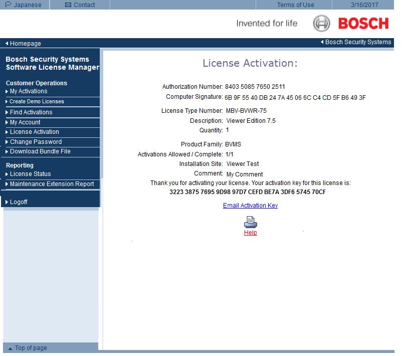 Bosch Video Management System Başlangıç tr 27 3. License Activation penceresi görüntülenir: 4.