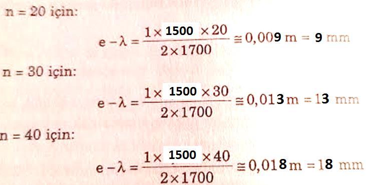 Dönemeçlerde tekerlek hareketi -Wheel motion in curvatures- Örnek: e = 1.