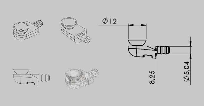 vantuz ile cam vb yüzeylerde tam koruma Ø 5 mm