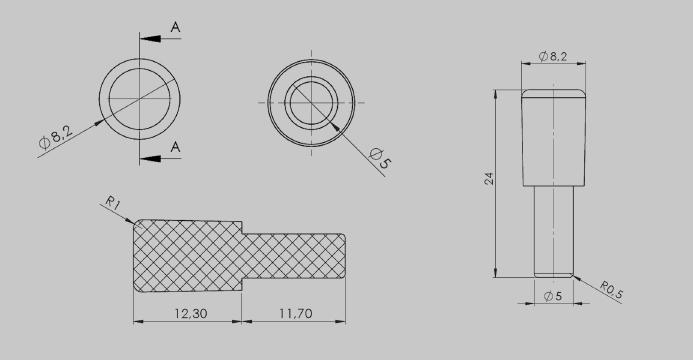 000 12,5 kg 0,036 Kırılmaz raf pimi Ø 5 mm