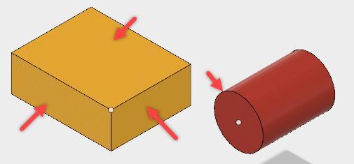 3.14.3. Nokta (Point) Point at Vertex: Bir köşe üzerine nokta koymak istenirse tasarım nesnesi üzerinde bir uç veya köşe seçilip tıklanır. Seçilen bu merkezde bir çalışma noktası (point) oluşur.