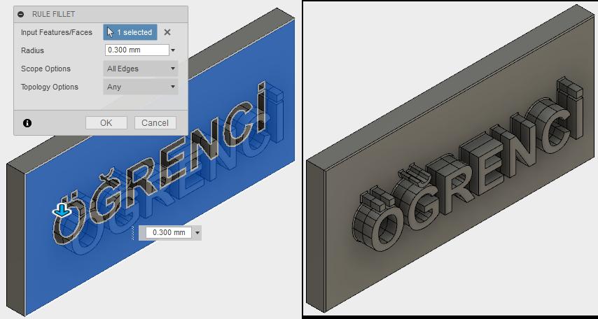 4 Corner Type örneği 3.1.4. Çoklu Kenarları; birleşik Unsur kenarlarını Yuvarlatmak (Rule