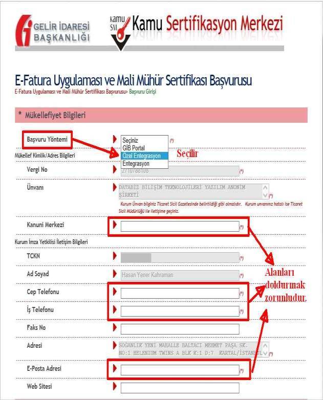 Başvuru yapılacak firma gerçek ise, Başvuru tipi gerçek seçilir ve Gerçek Kişiye ait TCKN (Türkiye Cumhuriyeti Kimlik Numarası) eksiksiz girilir. 3.