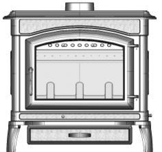 min. 4 metre Açık Genleşme Tanklı Sistem (Kaloriferli model) 1. DSH Döküm şömine 2. Açık genleşme tankı 3. Sirkülasyon pompası 4. Hava pürjörü 5. Vana 6. Radyatörler 7.