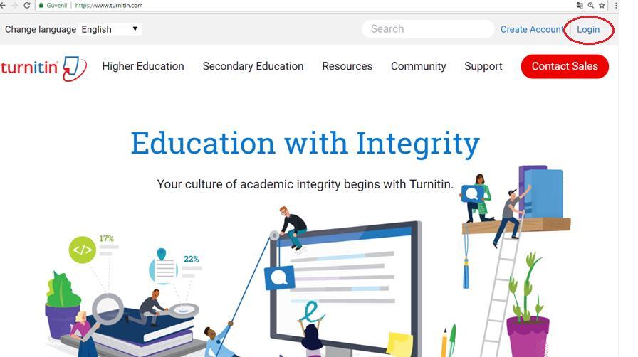 Turnitin e Giriş 1. https://www.turnitin.