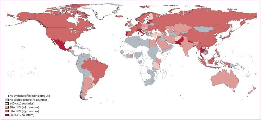 Dİİ kullanıcılarında anti-hcv prevalansı Anti-HCV prevalansı %9.8-97.