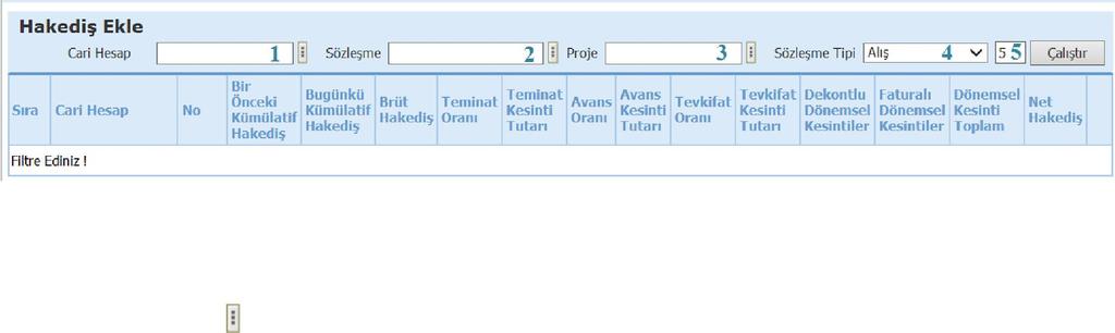 Gerekli bilgileri belirttikten sonra ikonuna tıklayın. Not: Birden fazla alana değer girip arama yapmanız halinde bu değerlerin birarada karşılandığı tüm arama sonuçları ekrana gelecektir.