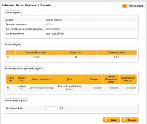 3.2.2 Gişeden Sanal Keseye Para Yükleme Bir Vakıfbank Şubesi ne giderek Gişe den de Sanal Kesenize yükleme yapabilirsiniz. 1.