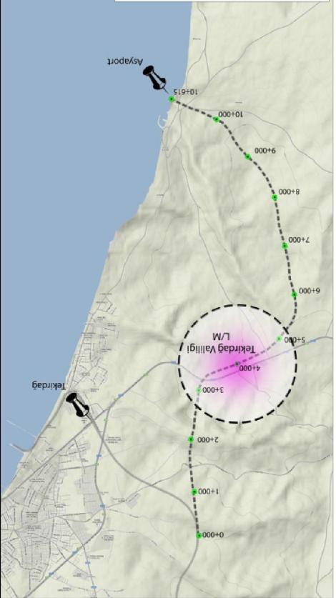 iltisak hattına ilişkin güzergah (Ulaştırma Bakanlığı,2014:6-15) Kaynak: TCDD