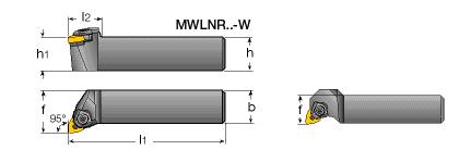 2 de deneylerde kullanılan kesici uç gösterilmiştir. Şekil 6.2. WNMA 080408 IC 5005 kesici takım Takım tutucu olarak da ISCAR MWLNR 2525M-0.