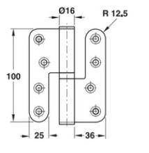 15228-6901L VBH Yaprak Menteşe 100mm Sağ VBH Yaprak Menteşe 100mm