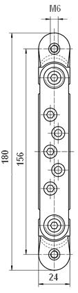 +/-3mm Dikeyde: +/-3mm Derinlikte: +/-3mm Teknik özellikler: Taşıma Kapasitesi 200kg Ürün Ölçüsü 180mm/24mm Vida merkez mesafesi 156mm Bıçak Çapı 24mm Variant VX Karşılık VX7501/3D Variant VX 7501/3D