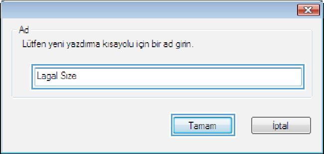 Yazdırma Kısayolları sekmesine dönün. 6. Farklı Kaydet düğmesini tıklatın. 7.