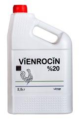 (18) VİENROCİN %20% Vienrocin %20; Florokinolon grubunda yer alan Enrofloksasin içerir.