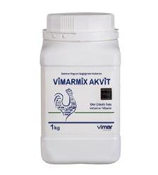 (4) VİMARMİX AKVİT Vitamin Oral Çözelti Tozu Her g.da 25.000 IU Vitamin A ile 10 mg. Vitamin K 3 içerir.