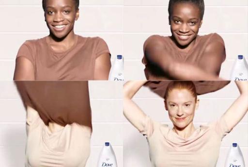 İZLEME DİNLEME Reklamlar önyargıların yolunu açıyor! Dove un Body Wash ürünü için hazırladığı reklamda siyah bir kadın Dove marka ürünü kullanarak beyaz bir kadına dönüşüyor.