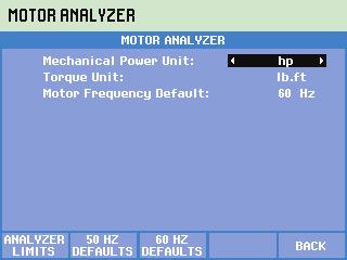 Hızlı ve kolay ölçüm ayarları Motor hızı Anlık motor şaftı dönüş hızını sağlar.