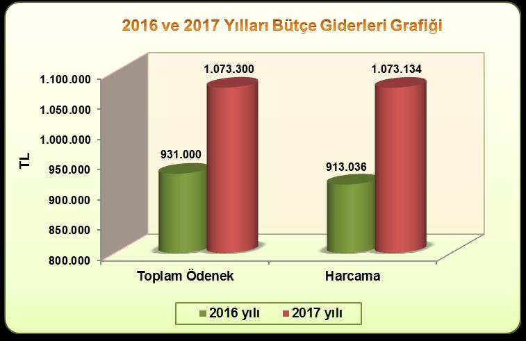 III- FAALİYETLERE İLİŞKİN BİLGİ VE DEĞERLENDİRMELER A- Mali Bilgiler 1- Bütçe Uygulama Sonuçları Strateji Geliştirme Daire Başkanlığına 2017 yılı Merkezi Yönetim Bütçe Kanunu ile 973.