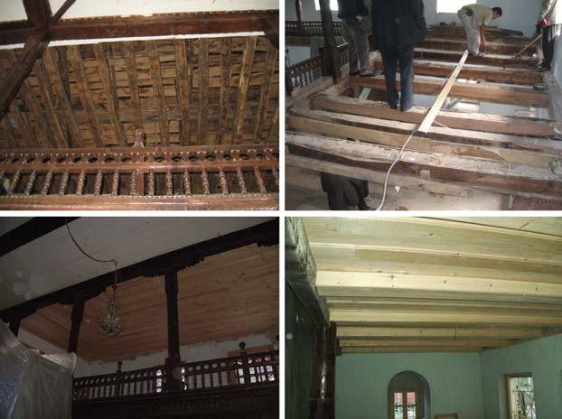 VAKIFLAR DERG S Resim 16: Mahfil tavan ve döflemesinin onar m-yenilenmesi Camide ahflap pencere do ramalar