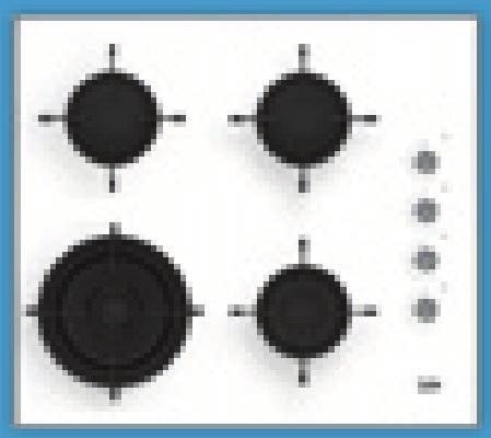 kontrol sistemi Vitroseramik ocak gözleri için 6 kademeli sıcaklık ayarı (gazlı gözler için) (gazlı gözler için) Mat emaye tencere ızgaraları (gazlı gözler için) (gazlı gözler için) Inox çerçeve 4