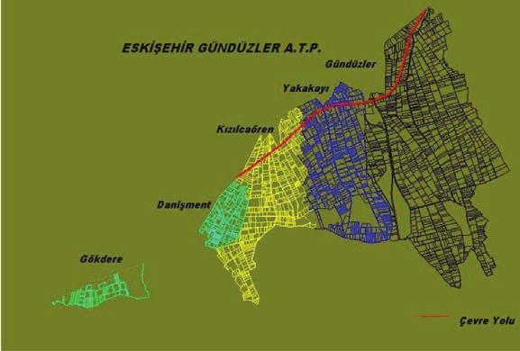 4. BULGULAR VE TARTIŞMA 4.1. Eskişehir-Gündüzler Arazi Tolulaştırma ve TİGH Projesi Örneği 4.1.1. Projenin yeri İli : Eskişehir İlçesi : Merkez Köyü : Gündüzler Beldesi, Yakakayı, Kızılcaören, Danişment ve Gökdere Köyleri.