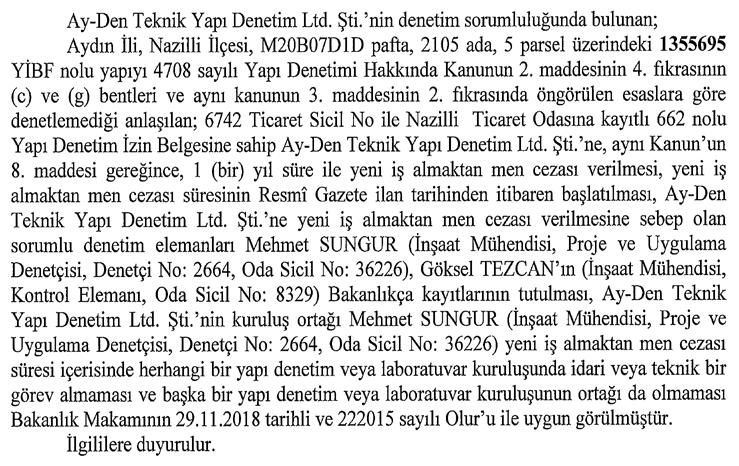 4 Aralık 2018 Sayı : 30615 RESMÎ GAZETE Sayfa :