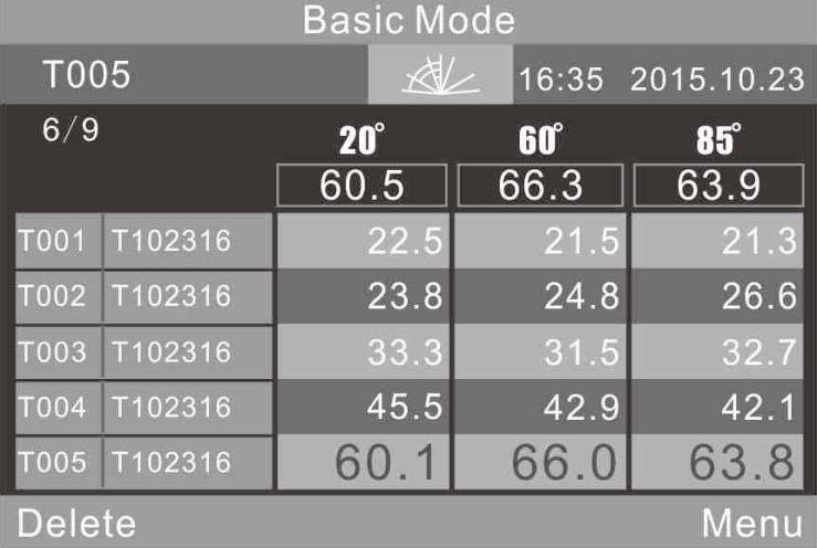 Kullanıcılar bu modda ölçüm açısını değiştirebilir, ismi düzenleyebilir