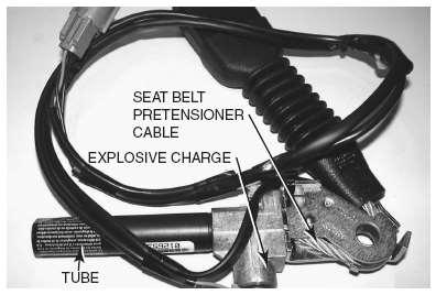 PRETENSIONERS The purpose of the pretensioning device is to force the occupant back into position against the seat back and to remove any