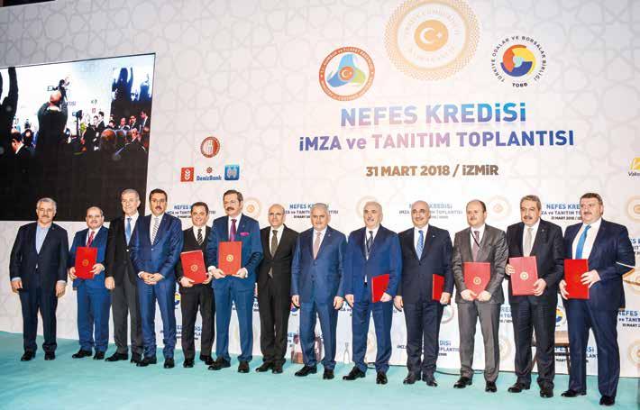 KAPAK Türkiye Odalar ve Borsalar Birliği nin (TOBB) öncülüğünde, Oda ve Borsaların katkılarıyla gerçekleştirilen yeni Nefes Kredisi için imzalar Başbakan Binali Yıldırım, Başbakan Yardımcısı Mehmet