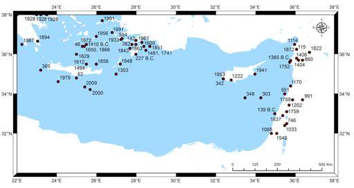 Enstitümüzde 2014 yılında tamamlanmış olan bir doktora çalışmasında, Karadeniz, Ege ve Doğu Akdeniz için deprem kaynak parametreleri ile ilgili mümkün olduğu kadar kaynaktan yararlanarak depremlerin