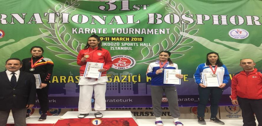Karate Ligi Ümit-Genç Bayan U21/61kg kategorisinde üçüncü oldu.