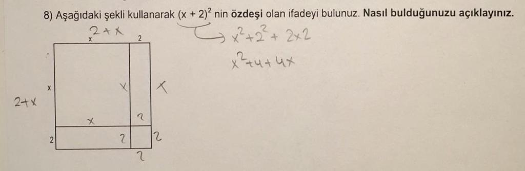 Öğrenci verdiği bu cevapla probleme tek bir yönden yaklaştığı ve farklı olayları düşünmediği için TYY seviyesinde değerlendirilerek 2 puan almıştır. Şekil 4.17: Ö9 verdiği cevap.