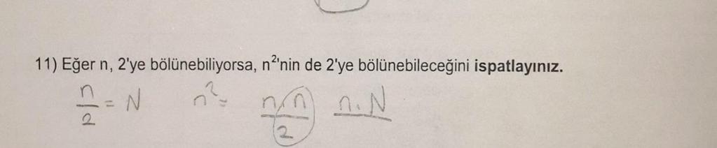 Matematiksel düşünme testinin matematiksel ispat alt boyutunda yer alan birinci soruya Ö21 tarafından verilen yanıt şekil 4.27 de gösterilmiştir. Şekil 4.