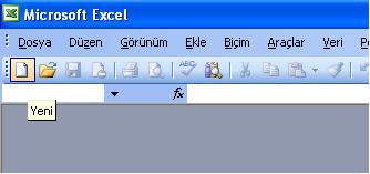 seçilerek yeni bir Microsoft Excel dosyası oluşturulmuş olur. 4.