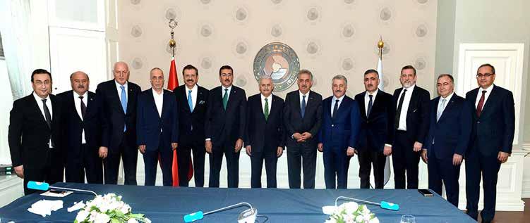 Dünya Gümrük Günü nedeniyle TOBB Başkanı M. Rifat Hisarcıklıoğlu nun ev sahipliğinde ve Başbakan Binali Yıldırım ile Gümrük ve Ticaret Bakanı Bülent Tüfenkçi nin katılımıyla 26.01.