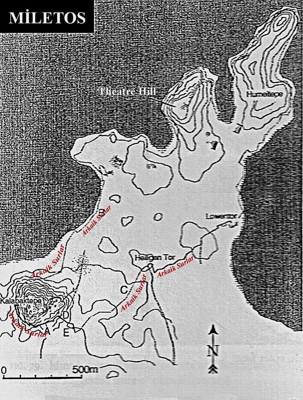 Arkaik Dönem İonia Kent Surlarının Gelişiminde Phryg ve Lydia Sur İnşaat Tekniklerinin Katkıları Şekil 20: Miletos,