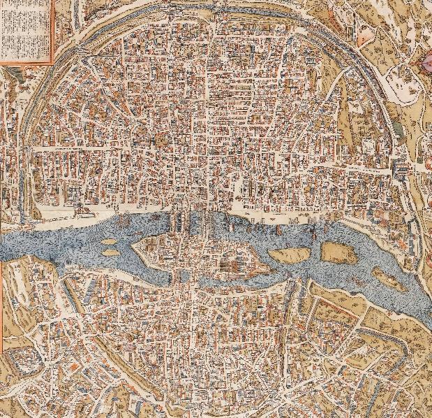 53 Şekil 3.1. Paris in 1550 ve 1892 Yıllarındaki Haritaları Kaynak: oldmapsofparis.